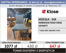 Klose - ZESTAW KRZESEŁ S44, NIEBIESKIE 
